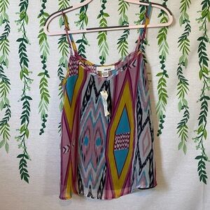 NWT Size L Multicolor Print Tank Top B1